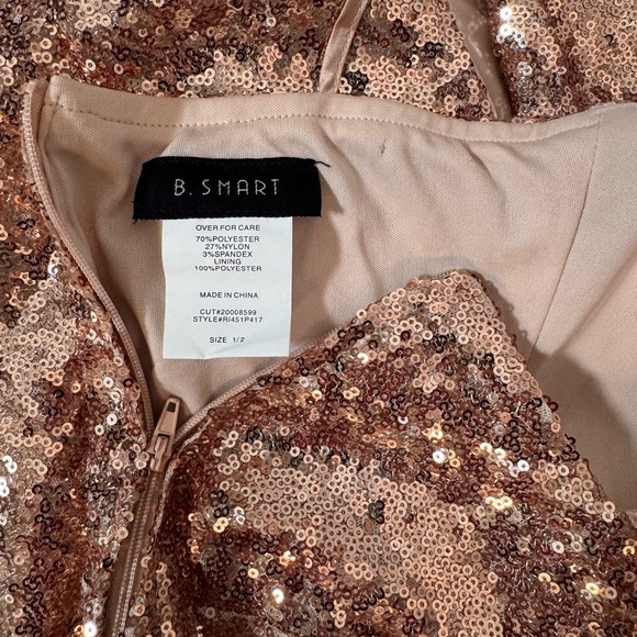 B. Smart Gold Sequin Asymmetrical Dress - Picture 5 of 7